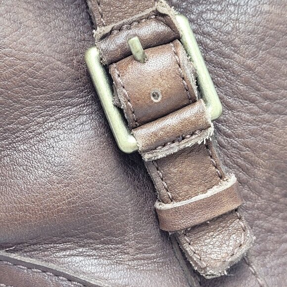 Ugg Bellevue Women's Sz 6.5 Leather & Genuine Sheepskin Wool Winter Boots Brown - Picture 15 of 16